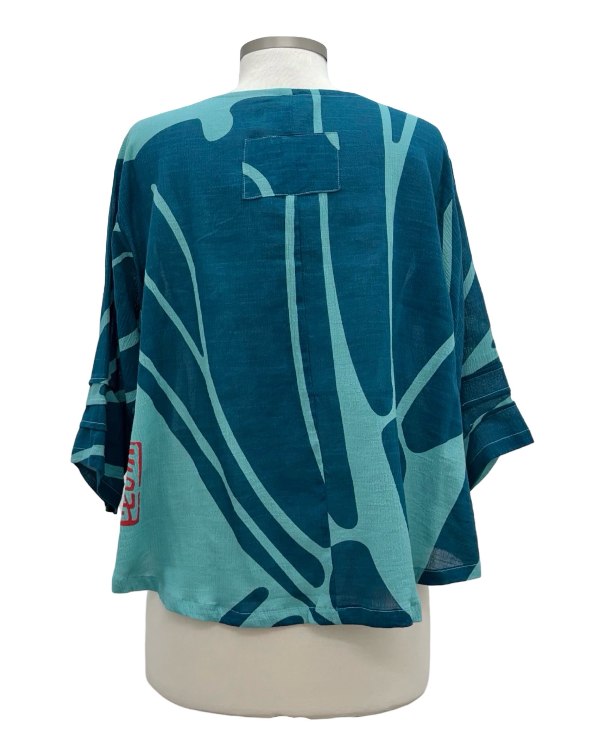 Yasuko SWIRL TUCK SLEEVE BLOUSE