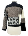 Foil WARM INTENTION MIX MEDIA CARDIGAN SWEATER