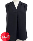 Shana SHAWL COLLAR TANK V NECK - Originally $69 🔵