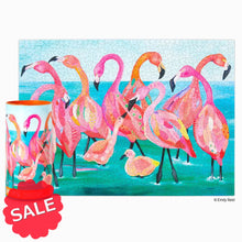 Load image into Gallery viewer, WerkShoppe FLAMINGO BEACH PUZZLE 1000 PIECES - ORIGINALLY $35
