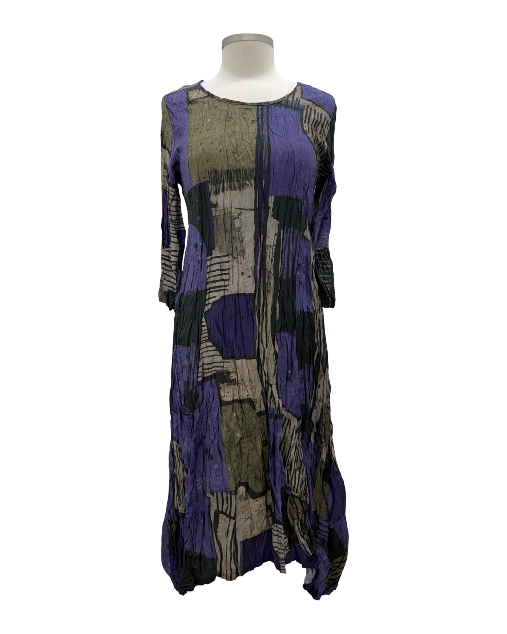 Shana CRINKLE LONG SLEEVE DRESS