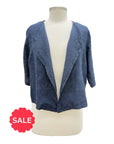 Blueberry EMBROIDERED LINEN JACKET - Originally $166