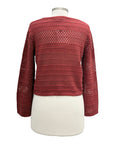 Foil LONG SLEEVE WOVEN PULLING STRING SWEATER