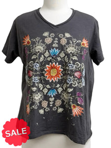 Caite SHORT SLEEVE FLORAL TEE - Originally $89