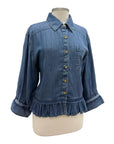 Ivy Jane DENIM RUFFLE BLOUSE