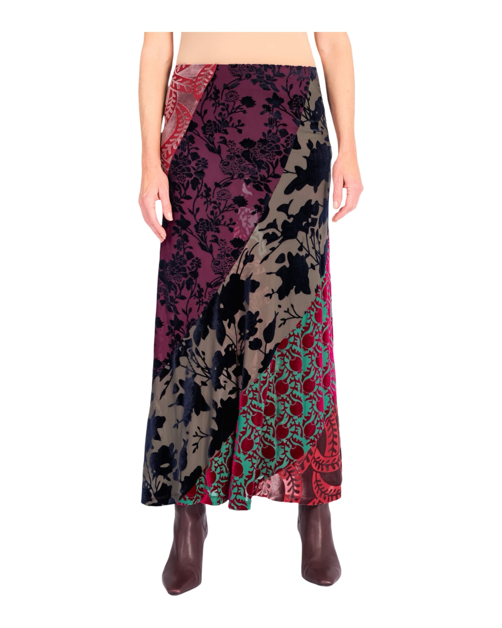 Alembika CUT VELVET SKIRT