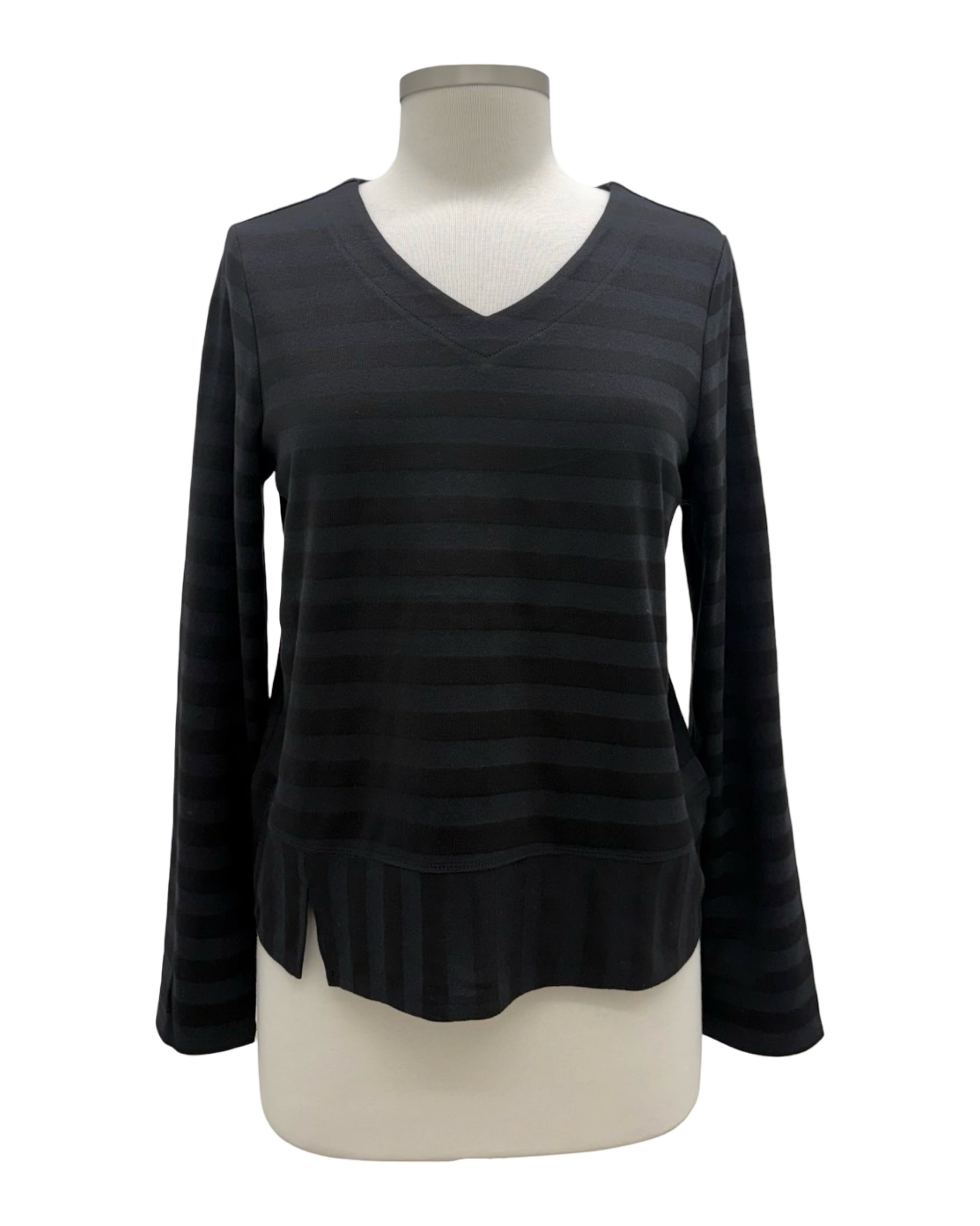 Habitat V NECK SHADOW STRIPE SEAM TEE