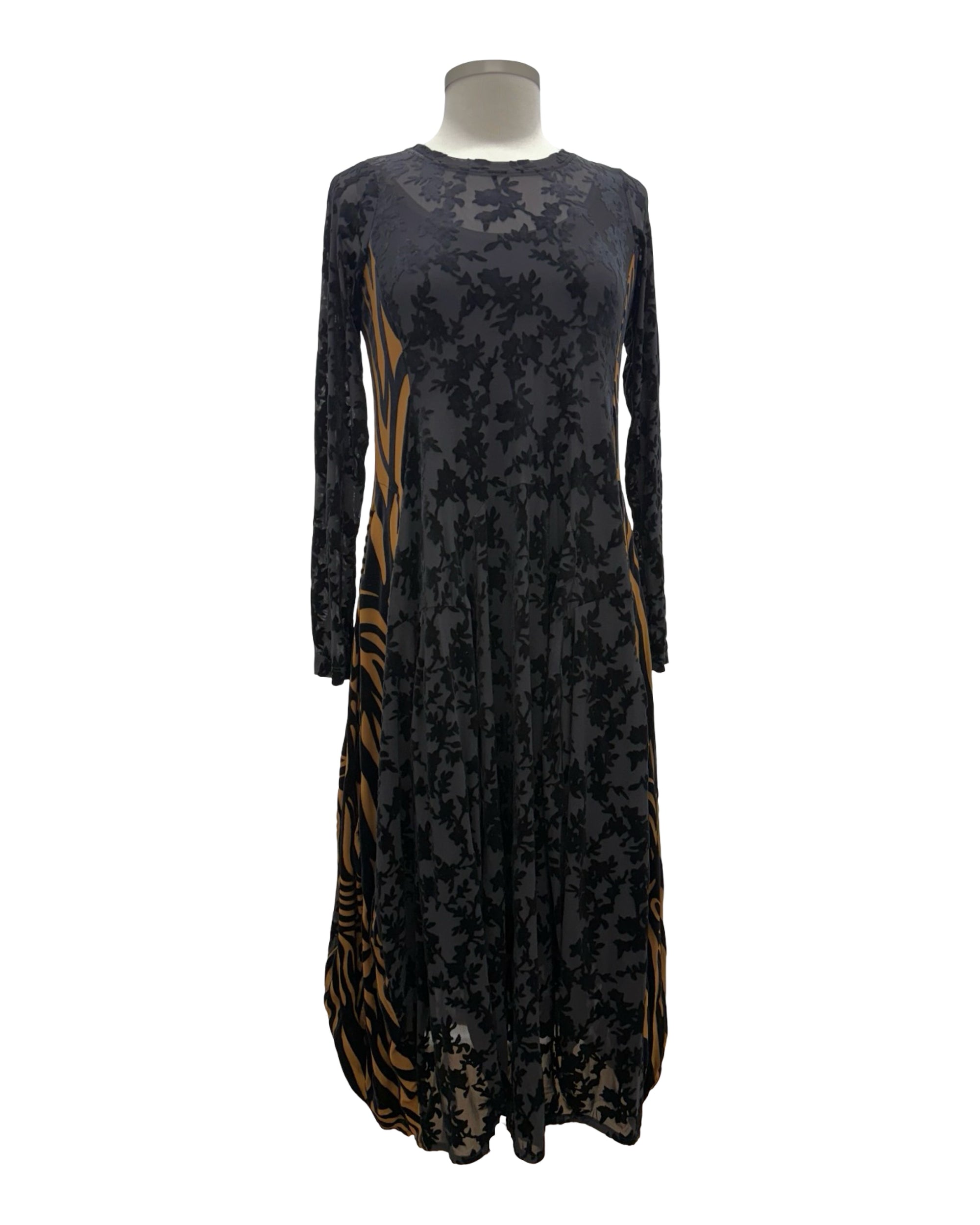 Alembika CREW CUT VELVET DRESS WITH SLIP