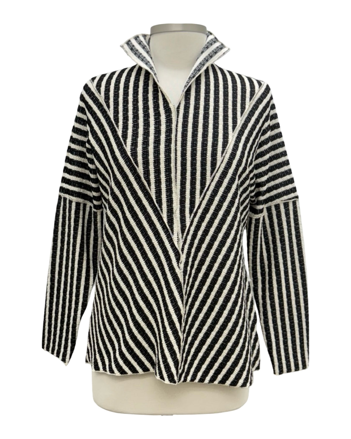 Fenini STRIPE V NECK TOP