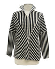 Fenini STRIPE V NECK TOP