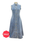 Foil LONG JEAN TANK DRESS - Originally $189