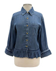 Ivy Jane DENIM RUFFLE BLOUSE