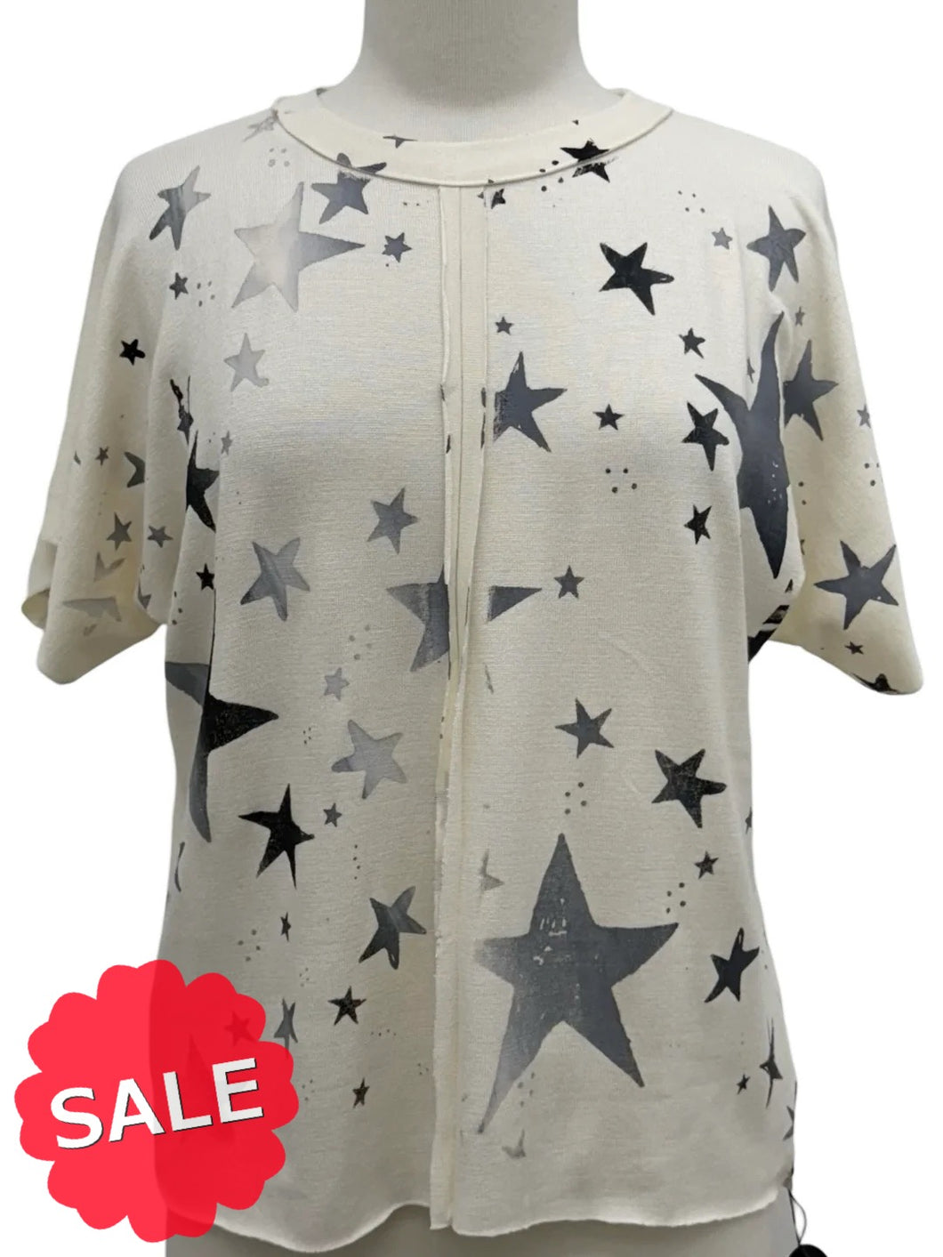 Paper Temples SHORT SLEEVE SEAM SWEATER STAR - Originally $249 🔵