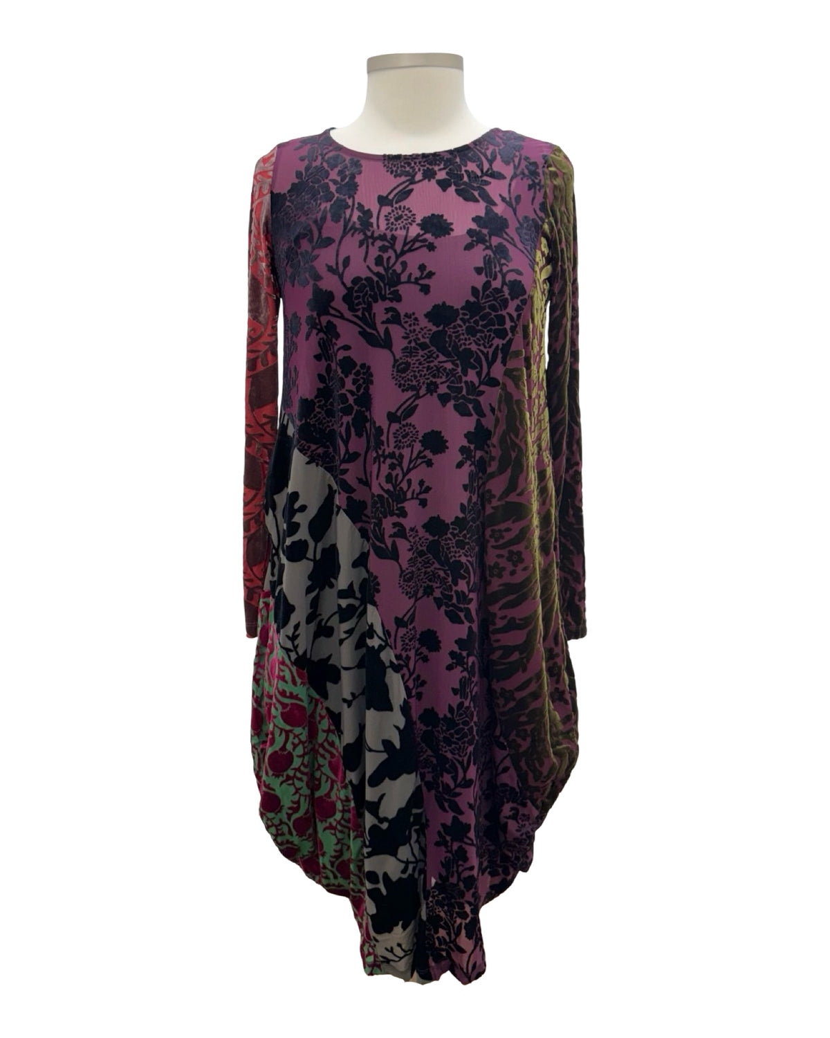 Alembika CUT VELVET DRESS WITH SLIP