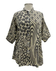 Yasuko BUTTON DOWN TUCK SLEEVE BLOUSE