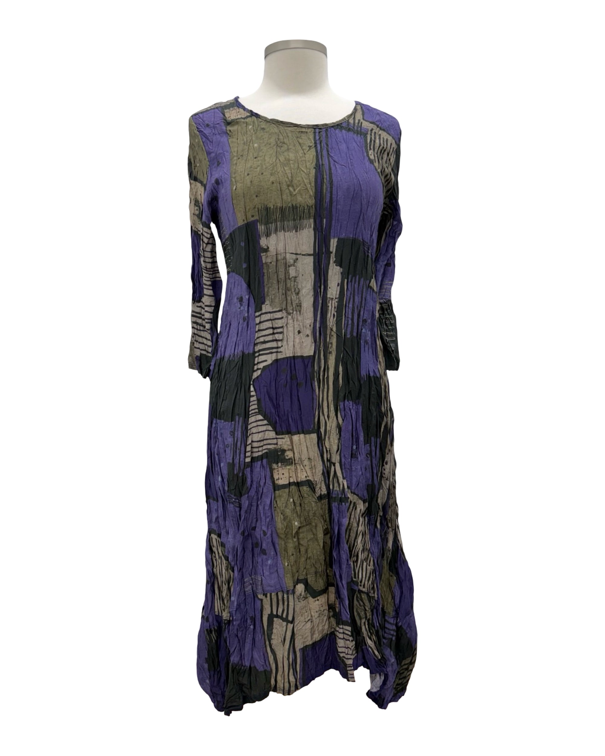 Shana CRINKLE LONG SLEEVE DRESS