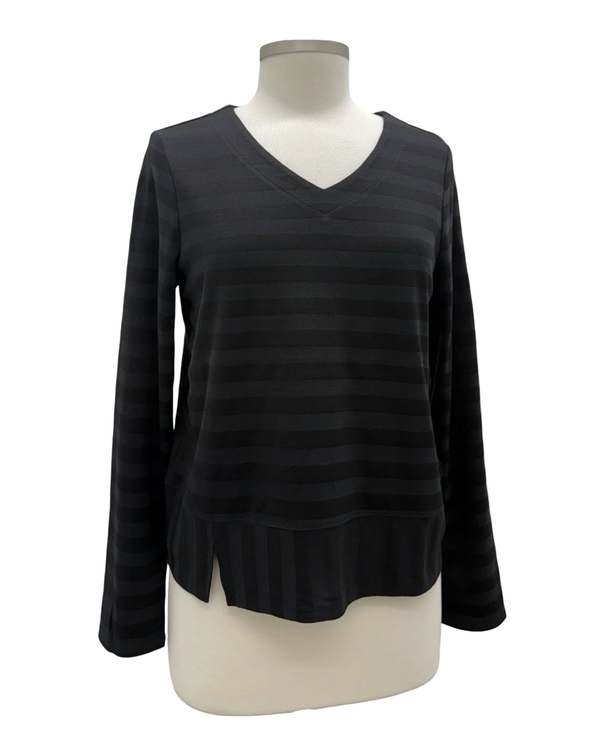 Habitat V NECK SHADOW STRIPE SEAM TEE