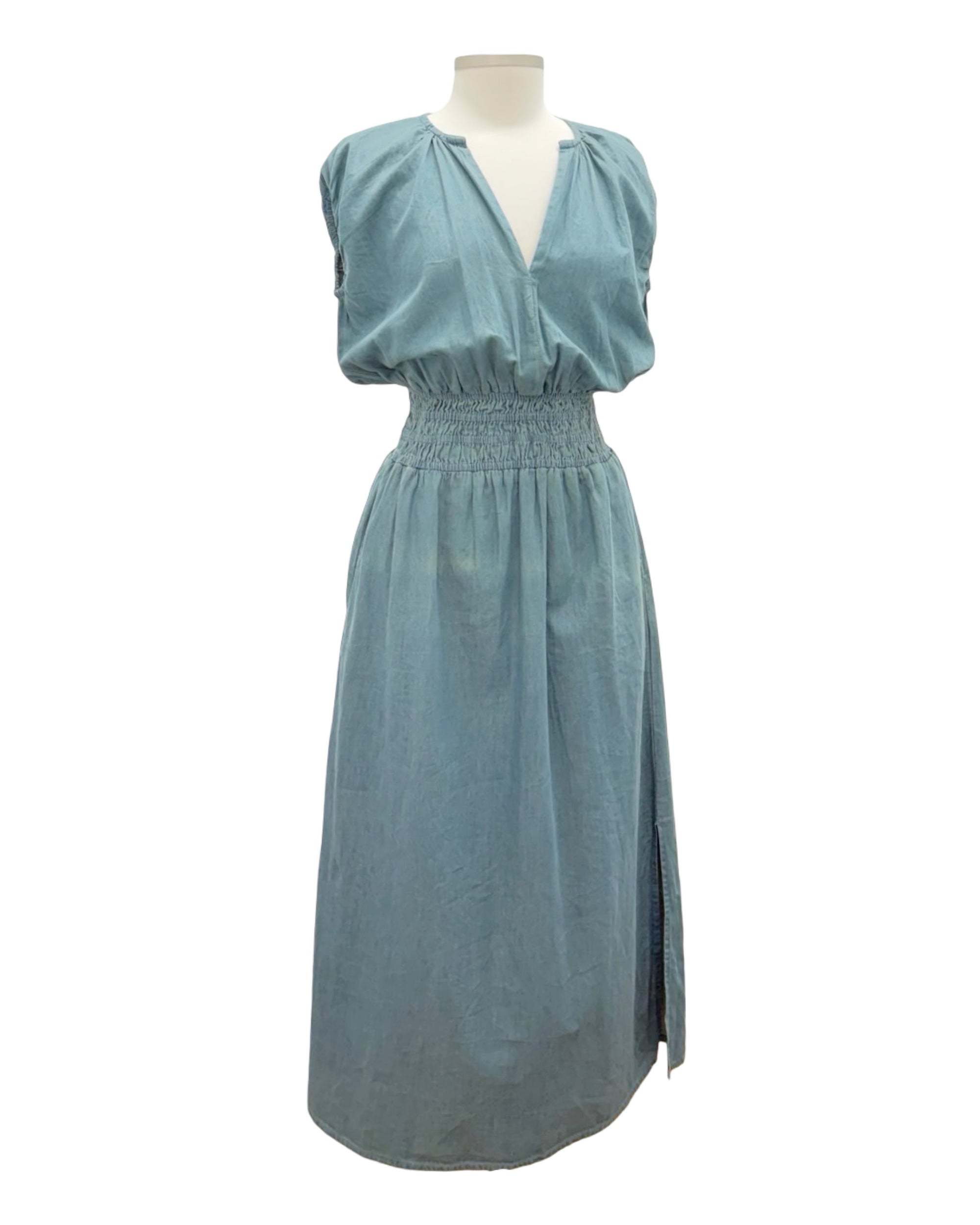 APNY CINCH WAIST INDIGO DRESS