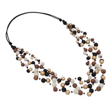 Load image into Gallery viewer, Sylca BLACK &amp; GOLD MULTI NECKLACE
