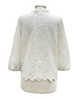Foil EMBROIDERED WEAVE BLOUSE
