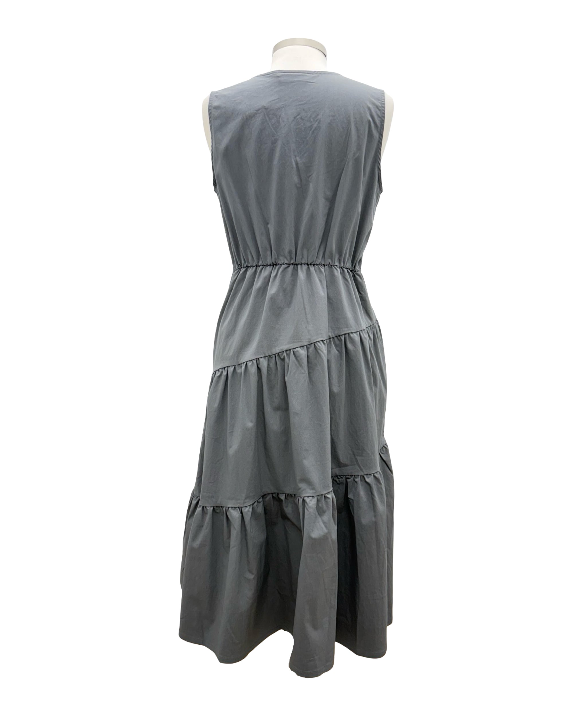 Foil V NECK LONG TANK SEAM DRESS