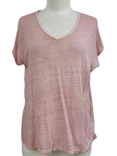Load image into Gallery viewer, Suzy D London LINEN JERSEY SHORT SLEEVE V NECK TEE
