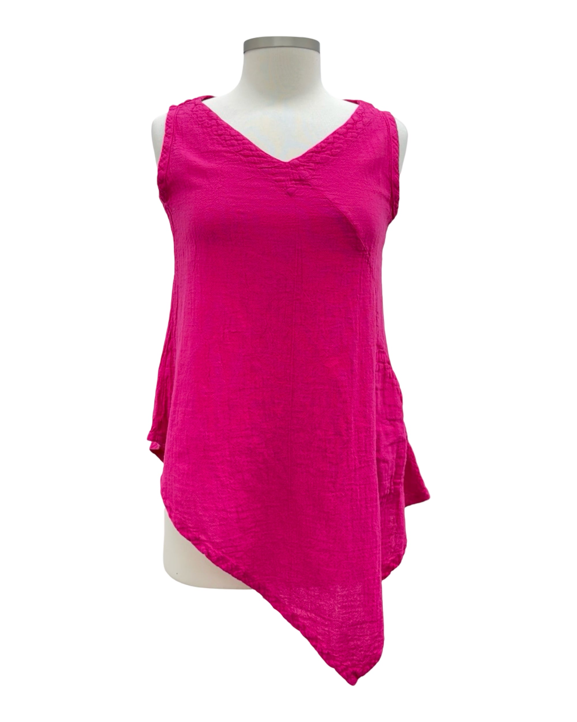 Oh My Gauze V NECK TANK POCKET TOP