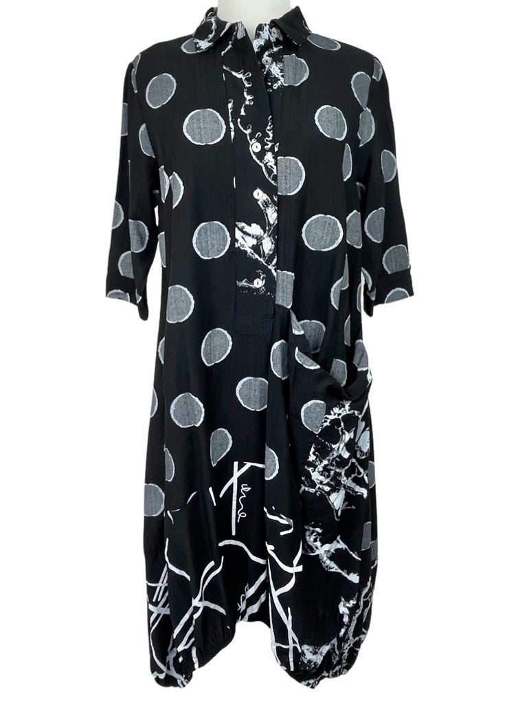 Shana DOT POCKET DRESS COLLAR