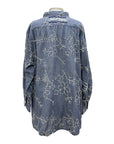 Jaded Gypsy BLUE GARDEN EMBROIDERED TOP