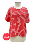 Fenini SHORT SLEEVE OVERSIZE PRINT TOP - Originally $139