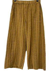 Cut Loose PINSTRIPE LINEN EASY CROP PANT