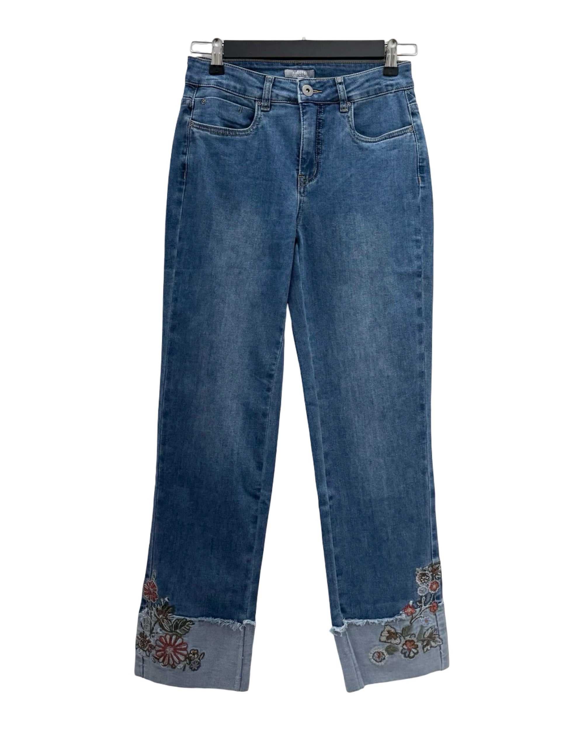 Habitat DENIM EMBROIDERED CUFFED JEAN