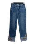 Habitat DENIM EMBROIDERED CUFFED JEAN