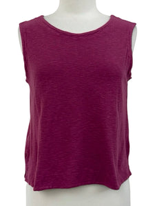 Cut Loose LINEN COTTON JERSEY WIDE FACING TANK