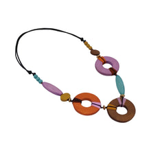 Load image into Gallery viewer, Sylca MULTI WOOD OPEN NECKLACE
