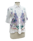 Johnny Was LINEN KIMONO SHORT SLEEVE SHRT