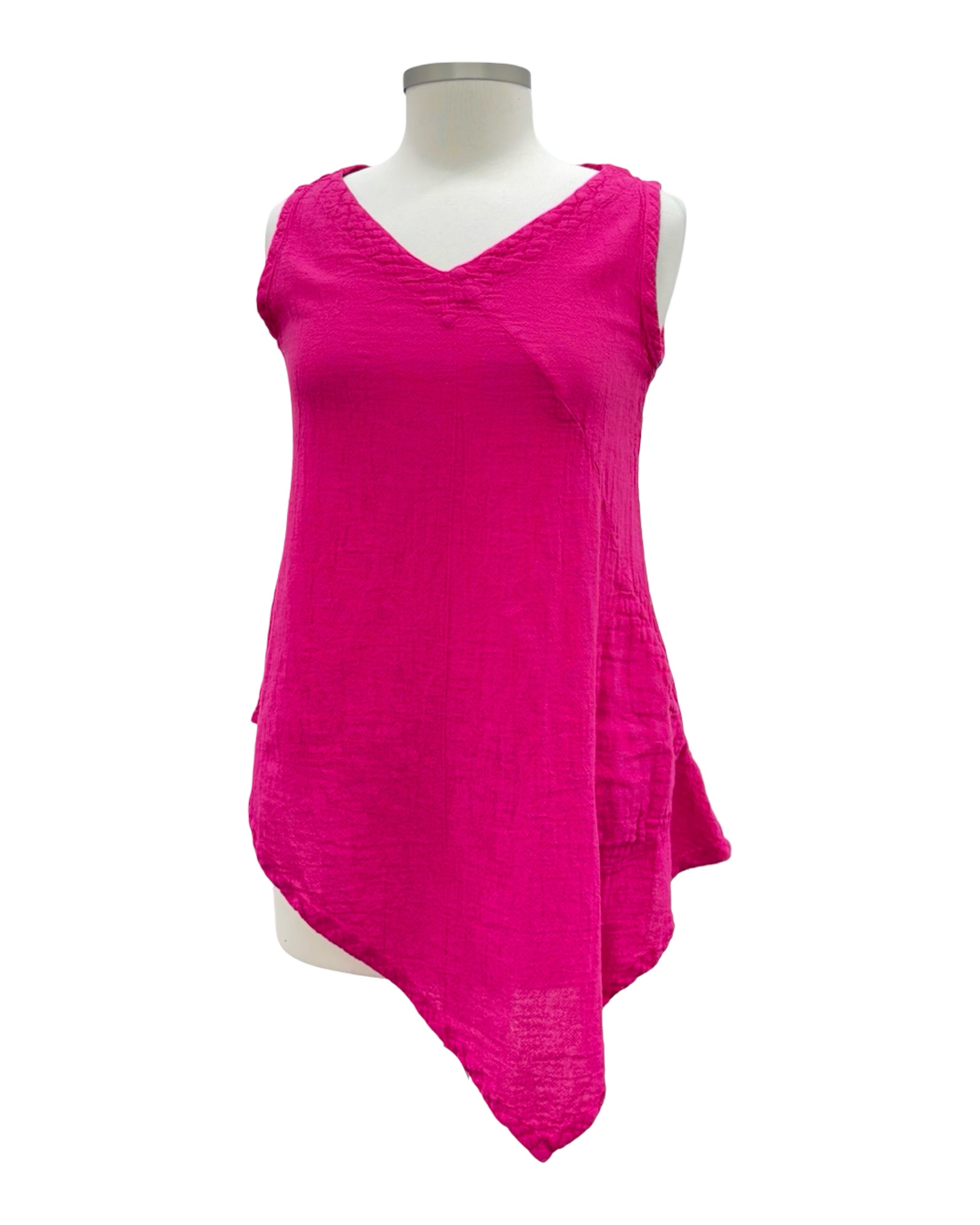 Oh My Gauze V NECK TANK POCKET TOP