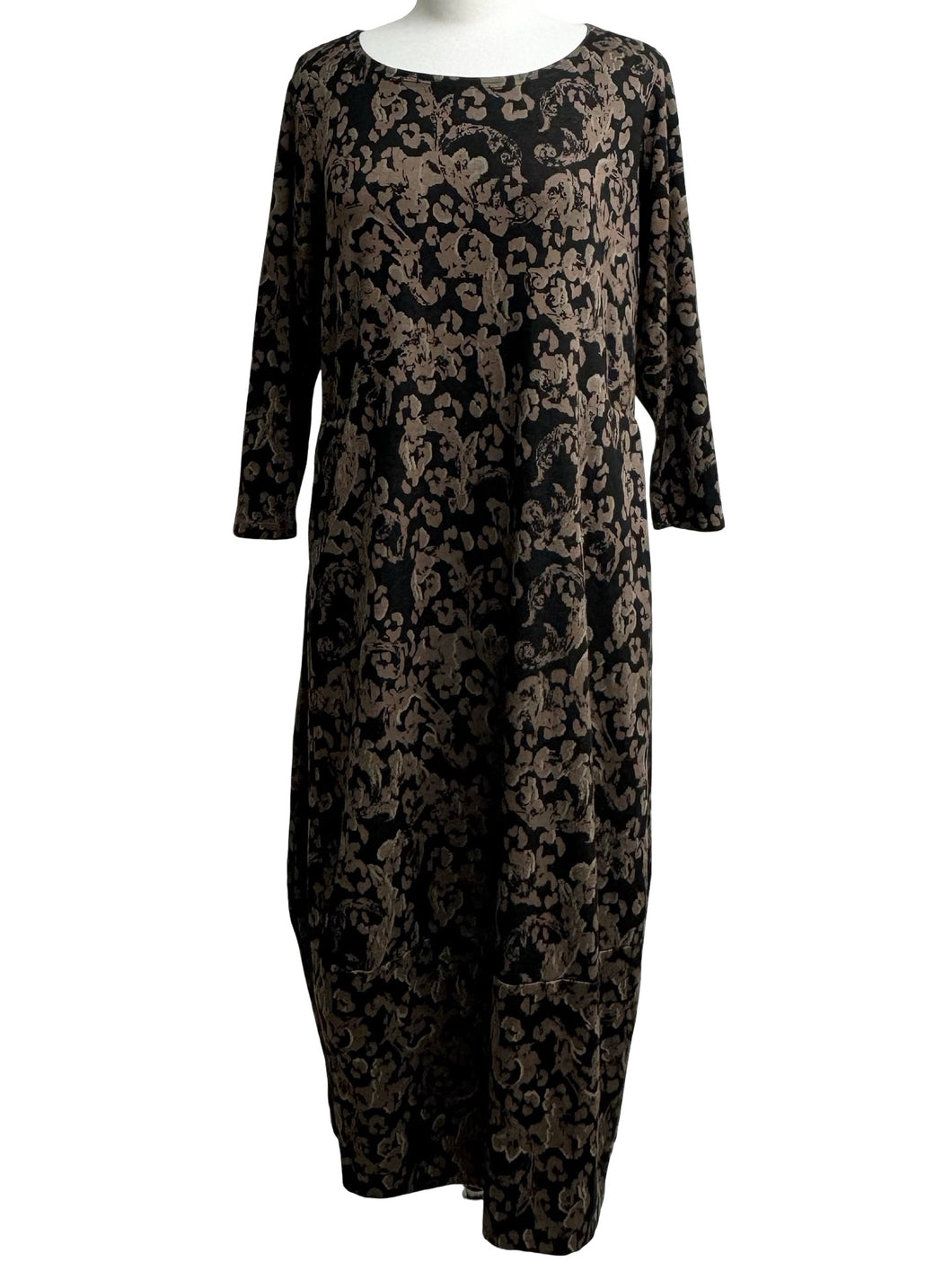 Cut Loose FLORAL JACQUARD 3/4 SLEEVE DRESS