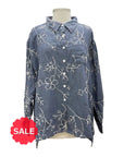 Jaded Gypsy BLUE GARDEN EMBROIDERED TOP - Originally $149