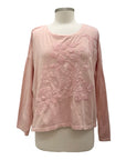 Krista Larson CROP EMBROIDERED GARDEN TEE