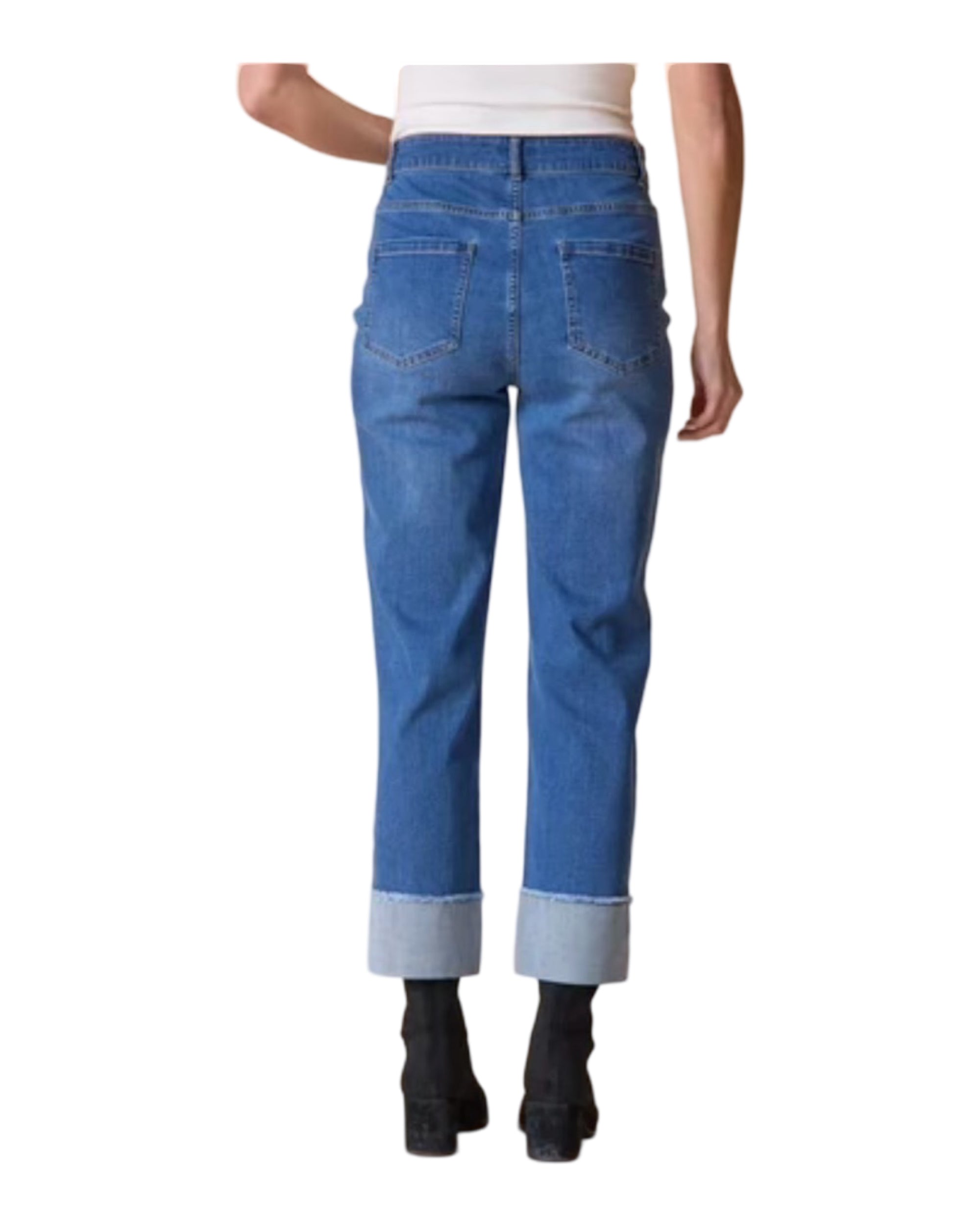 Habitat DENIM EMBROIDERED CUFFED JEAN
