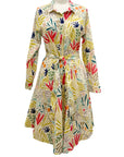 Tulip LONG SLEEVE TIE PERRIN DRESS - ORIGINALLY $135 🔵