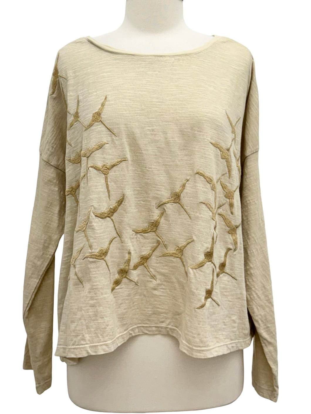 Krista Larson CROP CRANES LONG SLEEVE