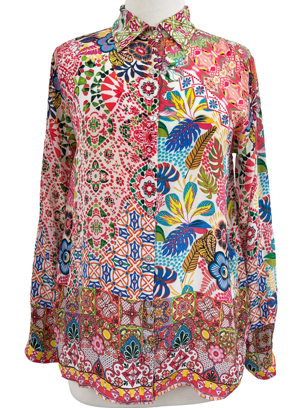 Shana MULTI COLOR SILK BLOUSE