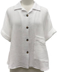 Sympli BREEZE BOLERO SHIRT - Originally $159 🔵