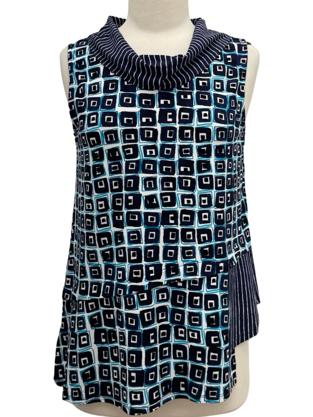 Habitat MIX COWL CUBISM TOP - Originally $75 🔵