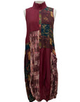 Shana CRINKLE SLEEVELESS COWL DRESS