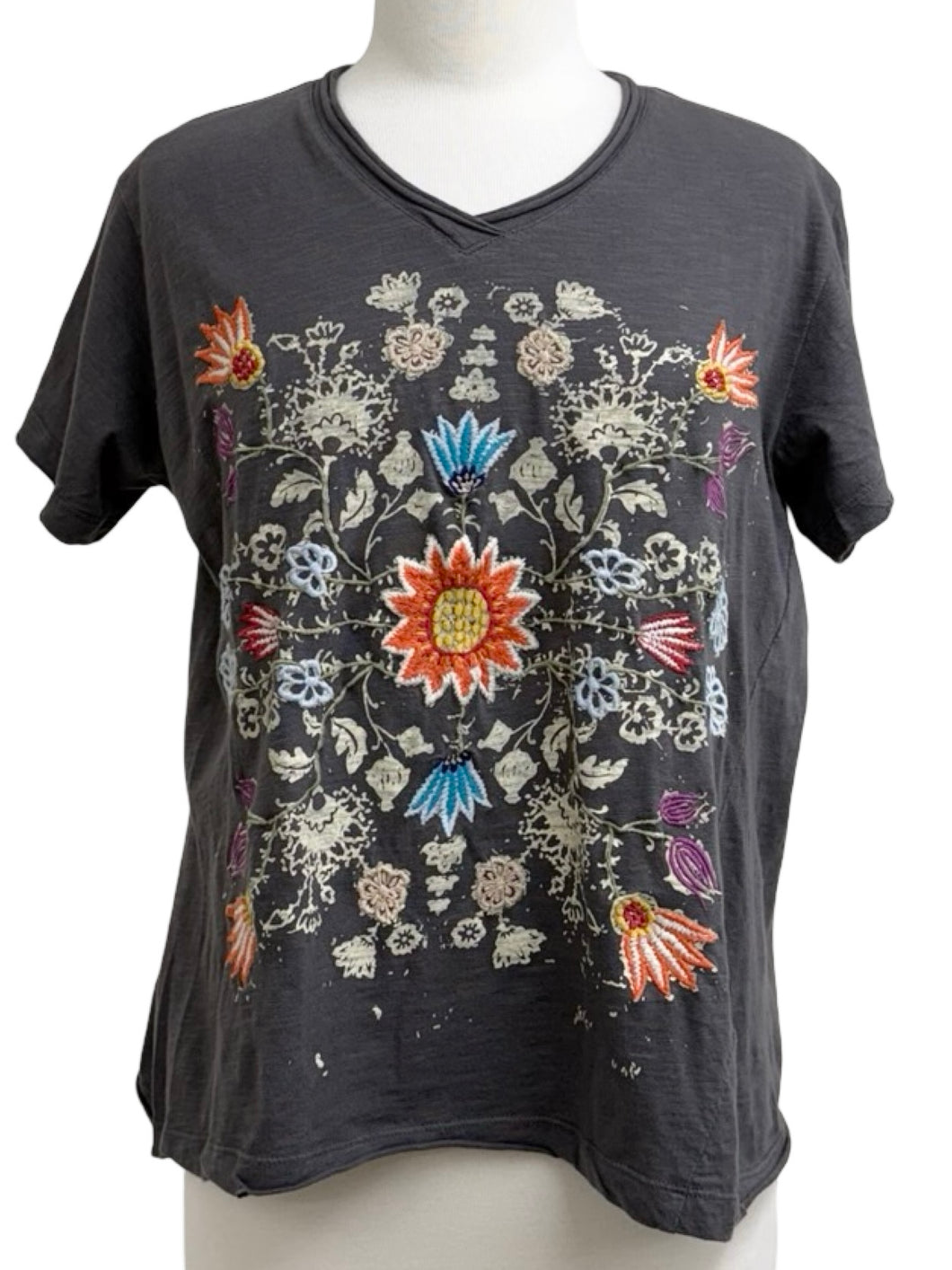 Caite SHORT SLEEVE FLORAL TEE