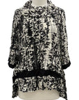 Moonlight SHORT SLEEVE COWL FLORAL BLOUSE