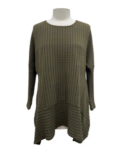 Fenini PINSTRIPE PLEAT SWING TUNIC
